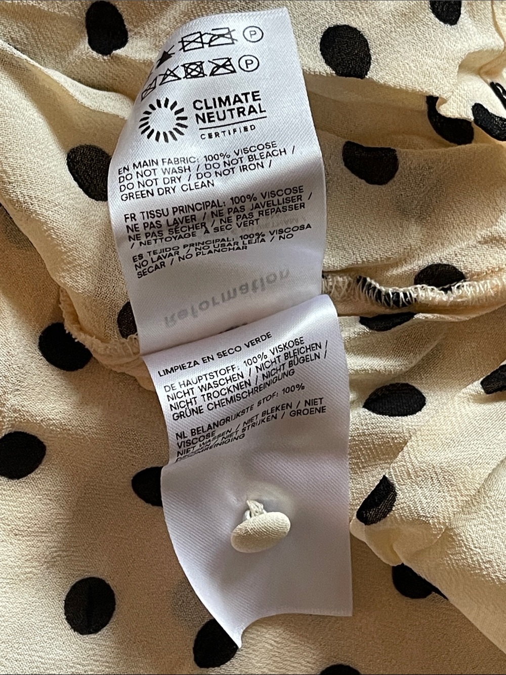 Reformation x Nara Smith Brown Sugar Ruffle Polka Dot Midi Dress - Picture 10 of 10